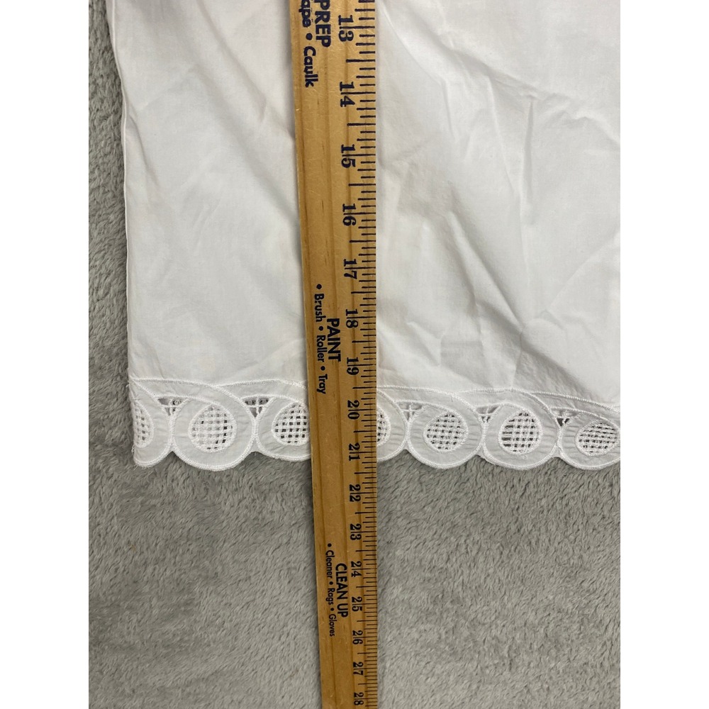 Madewell Top Womens M White Embroidered Shell Poplin Eyelet Cotton NZ526 - Picture 6 of 11